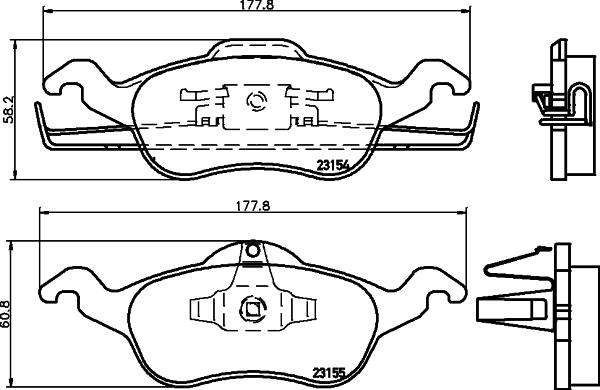 HELLA 8DB 355 008-621 - Kit pastiglie freno, Freno a disco www.autoricambit.com