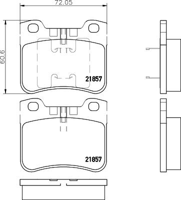 HELLA 8DB 355 008-301 - Kit pastiglie freno, Freno a disco www.autoricambit.com