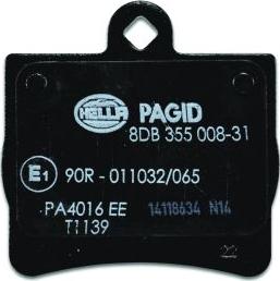 HELLA 8DB 355 008-311 - Kit pastiglie freno, Freno a disco www.autoricambit.com