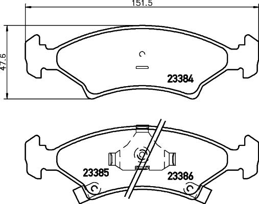 HELLA 8DB 355 008-241 - Kit pastiglie freno, Freno a disco www.autoricambit.com