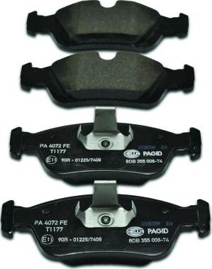 HELLA 8DB 355 008-741 - Kit pastiglie freno, Freno a disco www.autoricambit.com