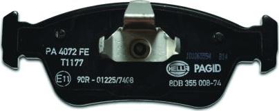 HELLA 8DB 355 008-741 - Kit pastiglie freno, Freno a disco www.autoricambit.com