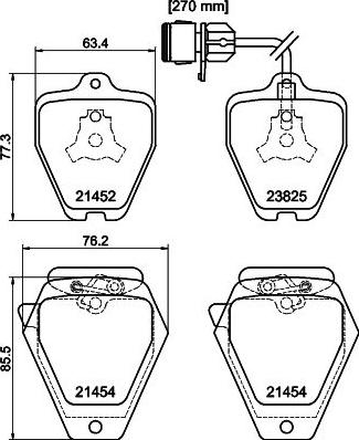 HELLA 8DB 355 008-781 - Kit pastiglie freno, Freno a disco www.autoricambit.com