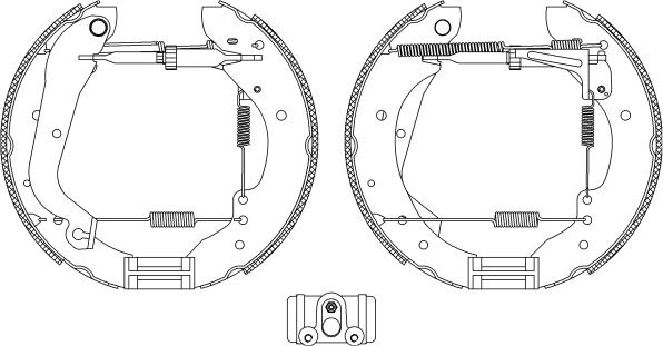 HELLA 8DB 355 003-991 - Kit freno, freni a tamburo www.autoricambit.com