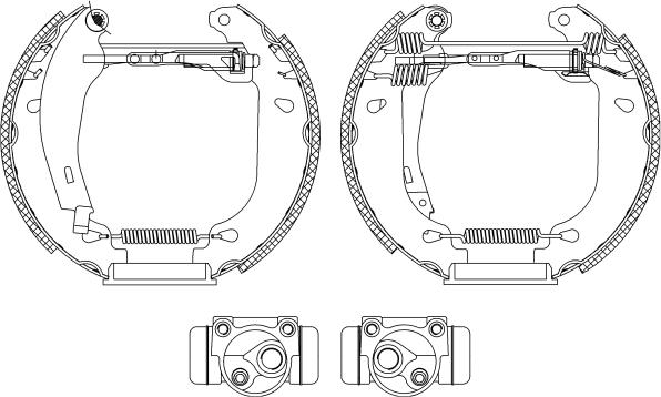 HELLA 8DB 355 003-901 - Kit freno, freni a tamburo www.autoricambit.com