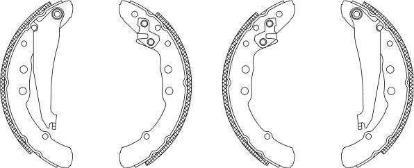 HELLA 8DB 355 003-561 - Kit freno, freni a tamburo www.autoricambit.com