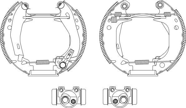 HELLA 8DB 355 003-661 - Kit freno, freni a tamburo www.autoricambit.com