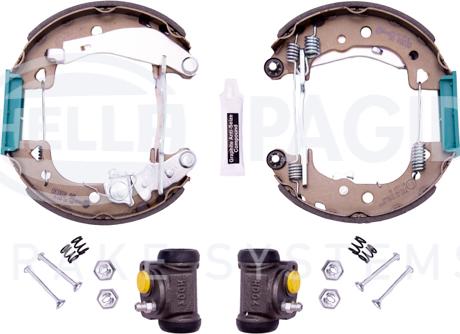 HELLA 8DB 355 003-611 - Kit freno, freni a tamburo www.autoricambit.com