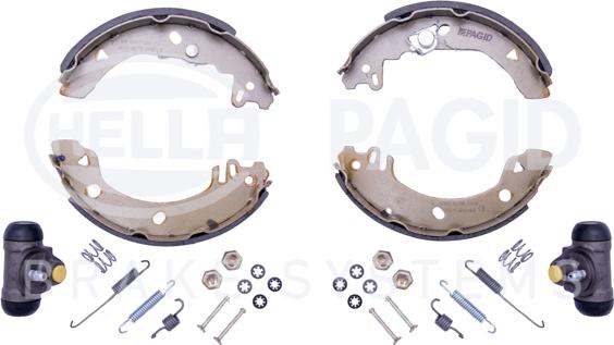 HELLA 8DB 355 003-131 - Kit freno, freni a tamburo www.autoricambit.com