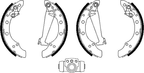 HELLA 8DB 355 003-351 - Kit freno, freni a tamburo www.autoricambit.com