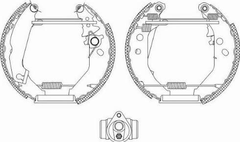 HELLA 8DB 355 003-791 - Kit freno, freni a tamburo www.autoricambit.com