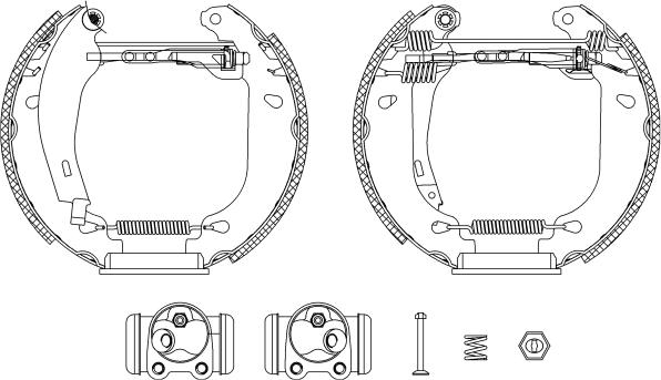 HELLA 8DB 355 003-751 - Kit freno, freni a tamburo www.autoricambit.com