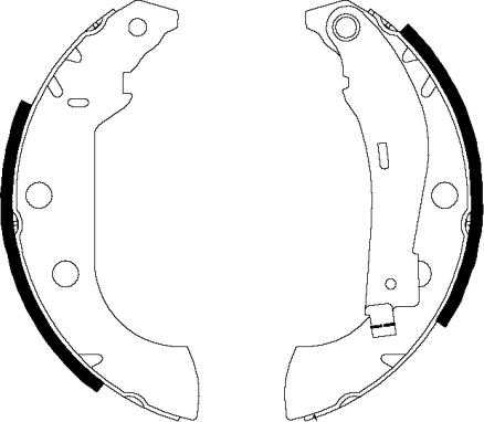 HELLA 8DB 355 002-381 - Kit freno, freni a tamburo www.autoricambit.com