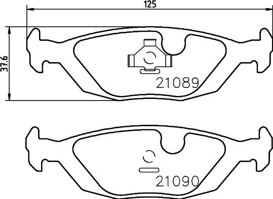 HELLA 8DB 355 007-521 - Kit pastiglie freno, Freno a disco www.autoricambit.com