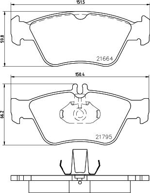 HELLA 8DB 355 007-831 - Kit pastiglie freno, Freno a disco www.autoricambit.com