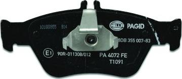 HELLA 8DB 355 007-831 - Kit pastiglie freno, Freno a disco www.autoricambit.com