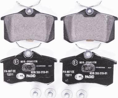 HELLA 8DB 355 019-911 - Kit pastiglie freno, Freno a disco www.autoricambit.com