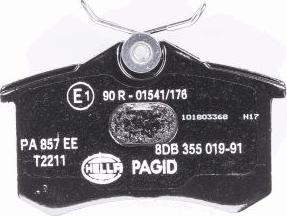 HELLA 8DB 355 019-911 - Kit pastiglie freno, Freno a disco www.autoricambit.com