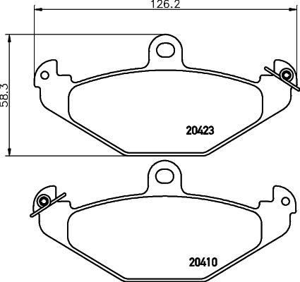 HELLA 8DB 355 019-401 - Kit pastiglie freno, Freno a disco www.autoricambit.com