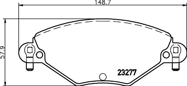 HELLA 8DB 355 019-411 - Kit pastiglie freno, Freno a disco www.autoricambit.com