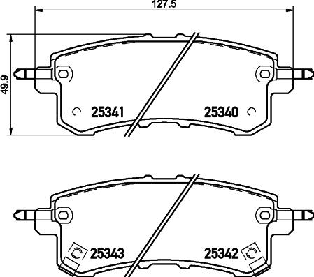 HELLA 8DB 355 019-541 - Kit pastiglie freno, Freno a disco www.autoricambit.com