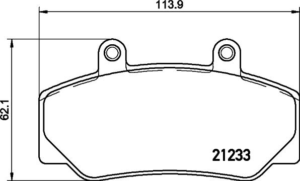 HELLA 8DB 355 019-031 - Kit pastiglie freno, Freno a disco www.autoricambit.com