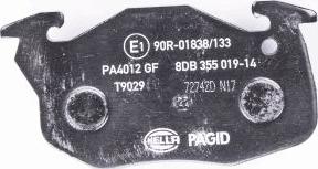 HELLA 8DB 355 019-141 - Kit pastiglie freno, Freno a disco www.autoricambit.com