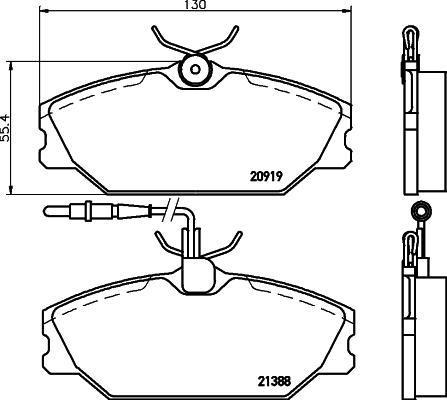 HELLA 8DB 355 019-181 - Kit pastiglie freno, Freno a disco www.autoricambit.com