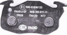 HELLA 8DB 355 019-131 - Kit pastiglie freno, Freno a disco www.autoricambit.com