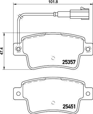 HELLA 8DB 355 019-801 - Kit pastiglie freno, Freno a disco www.autoricambit.com