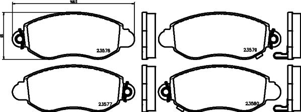 HELLA 8DB 355 019-361 - Kit pastiglie freno, Freno a disco www.autoricambit.com