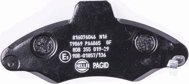 HELLA 8DB 355 019-291 - Kit pastiglie freno, Freno a disco www.autoricambit.com