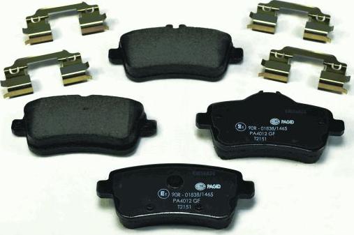 HELLA 8DB 355 019-741 - Kit pastiglie freno, Freno a disco www.autoricambit.com