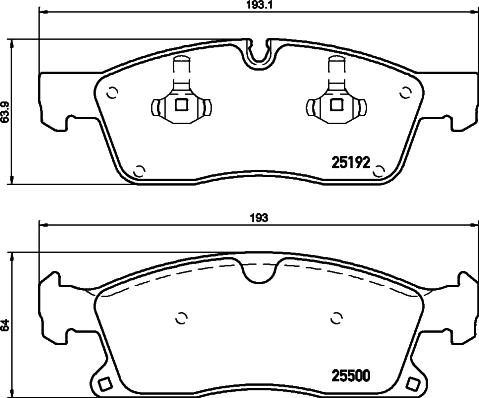 HELLA 8DB 355 019-701 - Kit pastiglie freno, Freno a disco www.autoricambit.com