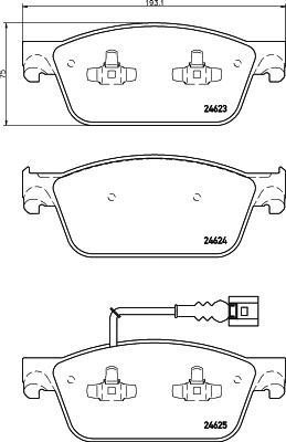 HELLA 8DB 355 014-981 - Kit pastiglie freno, Freno a disco www.autoricambit.com