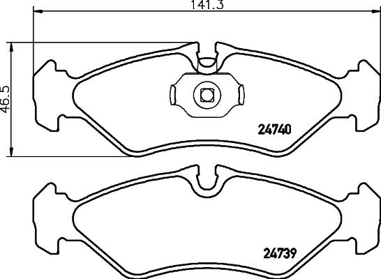 HELLA 8DB 355 030-771 - Kit pastiglie freno, Freno a disco www.autoricambit.com