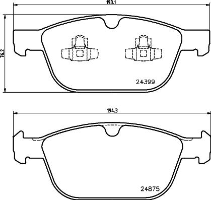 HELLA 8DB 355 014-541 - Kit pastiglie freno, Freno a disco www.autoricambit.com