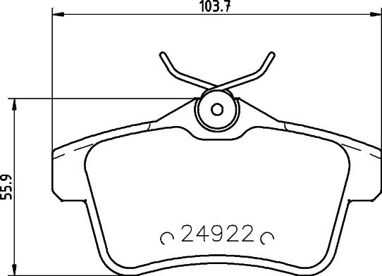 HELLA 8DB 355 014-531 - Kit pastiglie freno, Freno a disco www.autoricambit.com