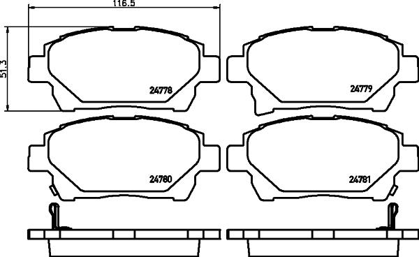 HELLA 8DB 355 014-601 - Kit pastiglie freno, Freno a disco www.autoricambit.com