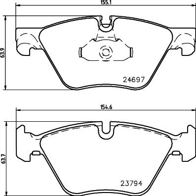 HELLA 8DB 355 014-351 - Kit pastiglie freno, Freno a disco www.autoricambit.com