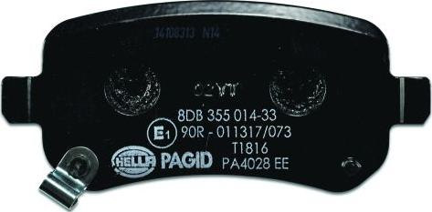 HELLA 8DB 355 014-331 - Kit pastiglie freno, Freno a disco www.autoricambit.com