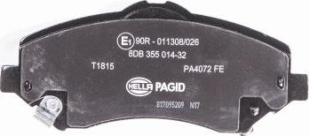 HELLA 8DB 355 014-321 - Kit pastiglie freno, Freno a disco www.autoricambit.com