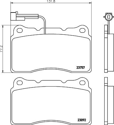 HELLA 8DB 355 014-731 - Kit pastiglie freno, Freno a disco www.autoricambit.com