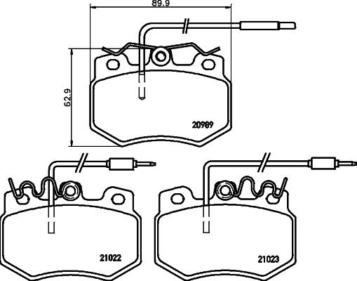 HELLA 8DB 355 015-511 - Kit pastiglie freno, Freno a disco www.autoricambit.com