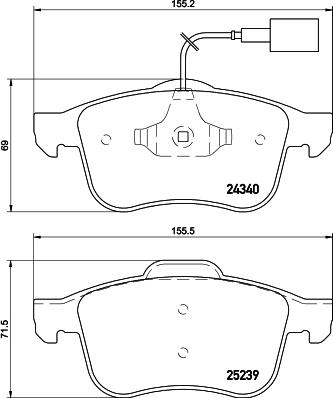 HELLA 8DB 355 015-531 - Kit pastiglie freno, Freno a disco www.autoricambit.com