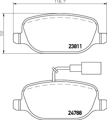 HELLA 8DB 355 015-571 - Kit pastiglie freno, Freno a disco www.autoricambit.com