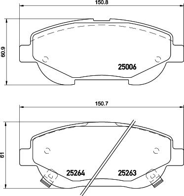 HELLA 8DB 355 015-691 - Kit pastiglie freno, Freno a disco www.autoricambit.com