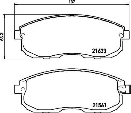 HELLA 8DB 355 015-641 - Kit pastiglie freno, Freno a disco www.autoricambit.com