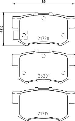 HELLA 8DB 355 015-611 - Kit pastiglie freno, Freno a disco www.autoricambit.com