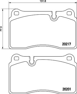 HELLA 8DB 355 015-891 - Kit pastiglie freno, Freno a disco www.autoricambit.com